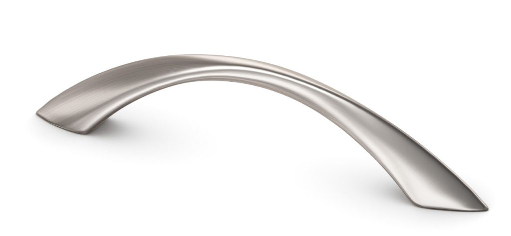 Twisted Cresent Pull - Satin Nickel